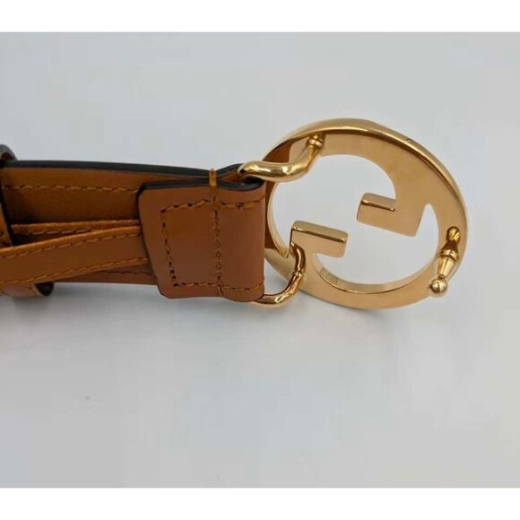 Gucci Women’s Ciny Lux Calfskin W30mm Belt Blondie Cognac 120cm 690557 main image 6